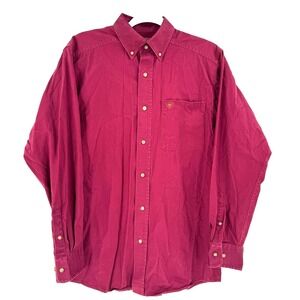 Ariat Western Shirt Men's Small Marron Landman Yellowstone Cowboy Rockabilly